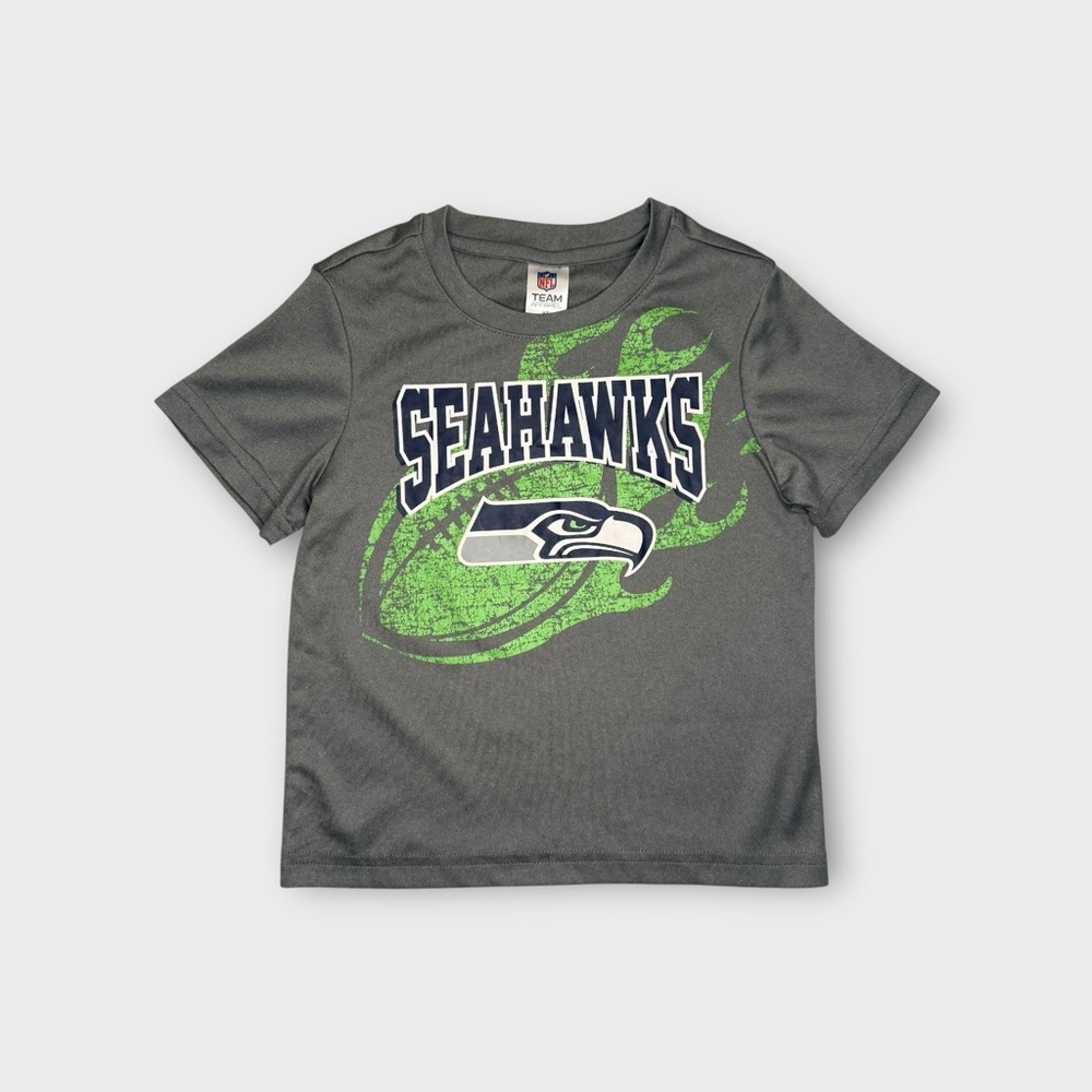NFL Team Apparel Seattle Seahawks Graphic Gray Shirt